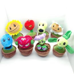 Plants VS Zombies Plush Toys Stuffed Dolls in Flowerpots 20cm8Inch Tall9642880