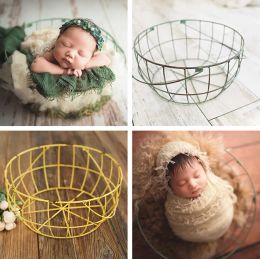 Shirts Newborn Photography Prop Photography Baby Props Photo Props Baby Studio Accessori Dia 36 Cm Iron Basket Posing Newborn Shoot