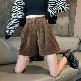 Women's Shorts Women Corduroy Casual Comfortable Elegant Wild Chic Soft Ins Design Fashion Basic Feminino High Waist