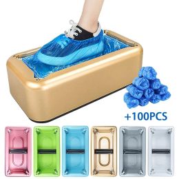 Control Automatic Shoe Cover Machine Smart Overshoes Dispenser T Buckle Shoe Cover Disposable PE Waterproof for Rainy Floor Clean Indoor