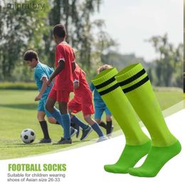 Men's Socks Childrens cotton football socks knee above socks childrens baseball and field hockey socks outdoor sports socks 1 pair yq240423