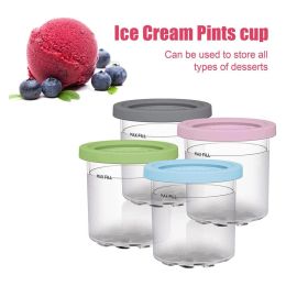 Tools 2/4Pcs Ice Cream Pints Cup For Ninja For NC299AM C300s Series Reusable Ice Yoghourt Container Storage Jar With Sealing Lid