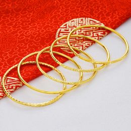 Vieam Shakin Bohemian Women's 3mm Korean Style Closed Loop Thin Brass Plated Gold Bracelet Ear Love Jewelry