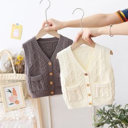 Coats Lawadka 12M5T Sleeveless Knitted Baby Clothes Vest for Girl Boy Spring Autumn Casual Boys Girls Children's Clothing Waistcoat