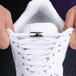 Shoe Parts Magnetic Metal Lock No Tie Shoelaces Child Adult Safety Quick Elastic Shoelace Outdoor Leisure Sneakers Lazy Laces