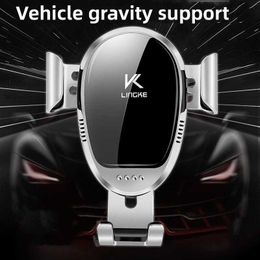 Cell Phone Mounts Holders Gravity Car Phone Holder Air Vent Clip Mount Mobile Cell Stand Smartphone GPS Support in Car Bracket For iPhone Samsung Y240423