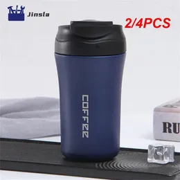 Water Bottles 2/4PCS Frosted Double Layer Insulation Cup High Quality Durable Convenient Scratch-resistant Coffee
