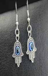 20Pair Silver Plated Blue Evil Eye Dangle Drop Earrings Charms Pendant Earrings Ear Stud Handmade DIY Jewellery NEW5582492