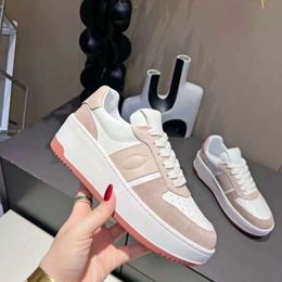 Spring and Autumn New Star Same Style Potato Silk Little White Women's Thick Sole Colored Casual Elevated Sports Shoes