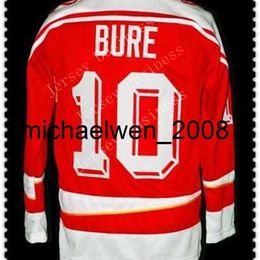 Kob Weng 2016 #10 PAVEL BURE ICE HOCKEY JERSEY CCCP RUSSIA white/red, all name and number is stitched,custom Ice hockey any sizes