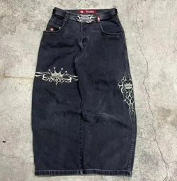 European and American Street Fashion Brand Oversized Jeans Men Y2k Harajuku Retro Loose Casual Straight Wide Leg Pants Women 240511