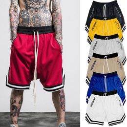 Mens Sports Basketball Shorts Mesh Quick Dry Gym for Summer Fitness Joggers Casual Breathable Short Pants Scanties Male y240412