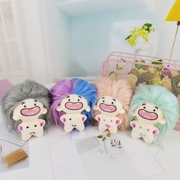 Hot selling twelve zodiac doll figurines with creative missing teeth, cotton naked doll keychain pendant