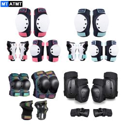 Pads Mtatmt 6pcs Adult Child Knee/elbow Pads with Kneesavers Elbowsavers Wrist Savers Protective Gears for Skateboard Bicycle Roller