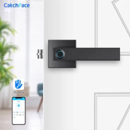 Control Fingerprint Biometric TTlock APP Bluetooth Digital Electronic Key Handle Smart Door Lock Wifi Alexa/Google Home