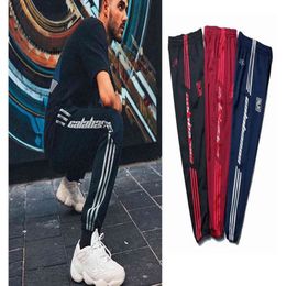 6 eşofman gevşek pantolon yüksek kaliteli gündelik pantolon yan bar şeritler calabasas sekmesi Sezon 6 trouser 26