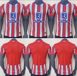 Player version 24/25 Atletico Madrids MORATA Soccer Jersey 2024 2025 KOKE GRIEZMANN MEMPHIS CORREA Shirt S.LINO M.LLORENTE MOLINA J.M.GIMENEZ Football Uniform