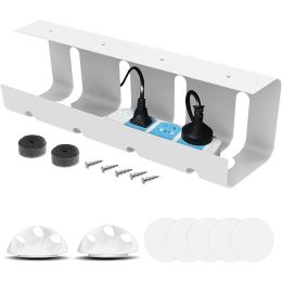 Racks Under Desk Cable Management Tray Expandable Data Cable Storage Rack Socket Holder Wire Cord Power Strip Adapter Organiser Shelf