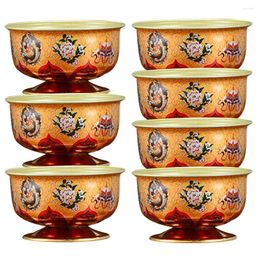 Wine Glasses 7 Pcs Vintage Decor Water Bowl Offering Cup Sacrifice Incense Burner Tabletop Buddhism Temple Holy Child