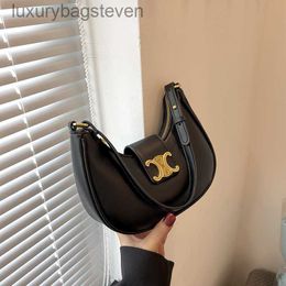 10A genuine leather Celings shoulder bags women high quality retro popular saddle bag underarm bag for women autumn new high-end crescent bag shoulder bag for women