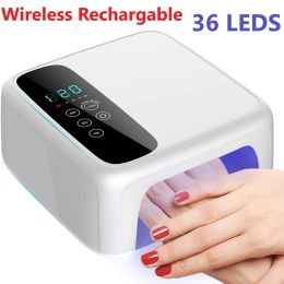 Kits Wireless Led Nail Lamp Uv Rechargeable 15600mah Professional Gel Nail Dryer Nail Polish Curling Lamp for All Gel Nail Polish