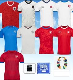 24-25 new Czech Republic soccer Jerseys Switzerland Home away Austria Red blue white 2024 2025 Iceland Sports Football shirts Sportswear Serbia Camisola Euro Cup