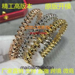 High End Jewellery bangles for Carter womens Bullet Head Bracelet V Gold Generation CNC Couple Rivet Bracelet Does Not fade and Original 1:1 With Real Logo