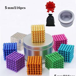 Fridge Magnets 5Mmmagneta Toy Ball Pilka Bloko Magnete Balls Beads Diy Handicraft Accessories Magnetballs For Making Supplies Drop D Dhgx8