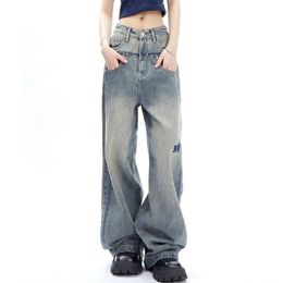 Frauen Jeans Y2K Strtwear Vintage Strtwear Baggy Freund Mama Jeans für Frauen Lose Weitbein Hosen Koreanische Mode Vintage Denimhose Y240422