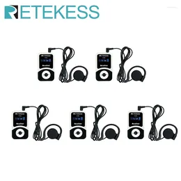 Microphones Retekess 5pcs T131 Tour Guide Receiver Of Wireless Guiding Kit For Excursion Church Translator System Factory Training