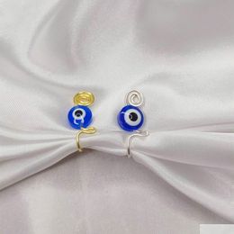 Nose Rings Studs Nose Rings Studs African Cuff Non Piercing Fake For Women Blue Eyes Hoop Ear Clip Body Jewellery Type Drop Delivery J Dhplk