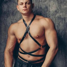 Bras Sets Gay Rave Harness Fashion Leather Male Body Bondage Clothes Sexy Party Clubwear Chest Belts Sex Toys For Men