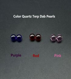 Beracky Colourful Quartz Terp Dab Pearls With 6mm Pink Red Purple Terp Beads Dab Smoking Accessories Quartz Marbles For Quartz Bang7179451