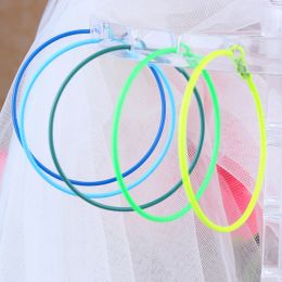 Earrings Fashion Large Hoop Earrings 6cm Candy Color Big Smooth Circle Earrings Round Brincos Loop Earrings for Women Jewelry Party Gifts