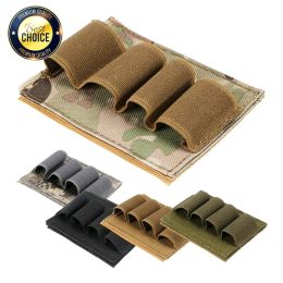 Bags Tactical Buttstock Molle Military High Quality Nylon 4 Shotgun Shell Ammo Carrier Pouches Molle Backpack Vest Accessories