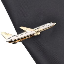 Links Aeroplane Shape Men Tie Clip Pilot Business Men Necktie Clip High Quality Cufflinks Tie Clasp Men Suits Wedding Gift