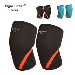 Safety Vigor Power Gear 7mm Stiff Neoprene Knee Supports Power Sports Weight Lifting Strong SBR Knee Sleeves For Fitness Crossfit
