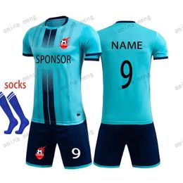 Fans Tops Tees 2023 New Men and Kid Custom Football Jersey Soccer Jerseys Club Team Football Training Uniform Suit Adult Child Set Fast Dry Y240423