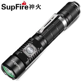 SupFire A3 LED Tactical Flashlight USB Rechargeable 1100 Lumen Ultra Bright Long Runtime Clip Lanyard and 2000 mAh Rechargeable 8542983