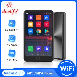 Player Deelife Android MP4 Player Touch with Bluetooth and WiFi MP3 MP 4 Music Players Supports Hebrew