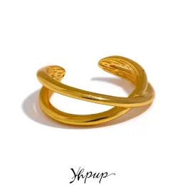Earrings Yhpup 1PC Sterling Silver Fashion Minimalism Gold Color 18k Plated S925 Ear Bone Clips Cuff Non Pierced Earrings Jewelry Women