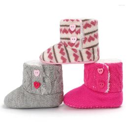 Boots Kids Born Baby Girls Boys Crochet Knit Woolen Soft Bottom Toddler Shoes