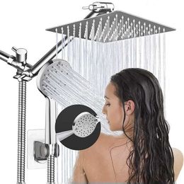 Bathroom Shower Sets 8/10/12 inch shower system deluxe bathroom shower set spray wall mounted shower mixer bathroom faucet 5-mode shower head T240422