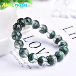 Strands Fashion Green Ghost Stone Mental Healing Yoga Meditation Buddha Bead Charm Bracelet Natural Crystal Women Jewellery Accessories