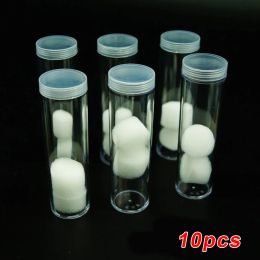 Bins 10Pcs Coin Tube Protective Tube Holder Clear Round Cases For 21mm Coin Storage Box