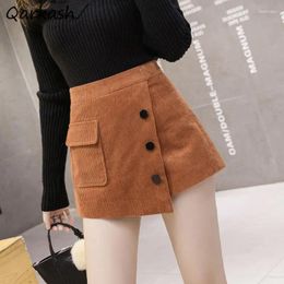 Women's Shorts Women Corduroy Stylish Spring Leisure Female Retro Cosy Minimalist Elegant Arrival Ulzzang 2024 Fit All-match