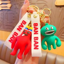 Keychains Garden Of Banban Keychian Cute Anime Figure Doll Keyring Pendent Car Key Chians Accessories Kawaii Toy Gift For Men Women