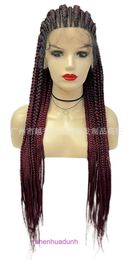 Full lace thick and thin Fried Dough Twists braid head cover mixed Colour high temperature wire Wig
