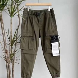 Stones Islandss Pants Badge Spring Summer New Belt Leggings Cargo Pants Stones Islandss High Street Casual Leggings Stone Pants Trend 3432