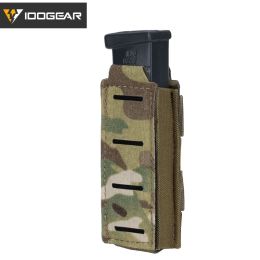 Holsters Idogear Tactical Lsr 9mm Mag Pouch Single Mag Carrier Molle Pouch Laser Cut Airsoft 3568